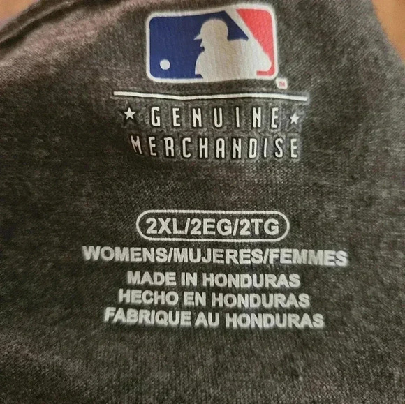 Womens MLB Washington Nationals Baseball Shirt Vneck 2XL - Picture 2 of 3